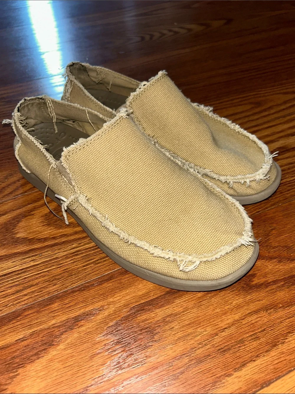 Crocs Men’s Santa Cruz Slip-on Loafer in Desert Sage / Stucco sz 8 Casual Canvas